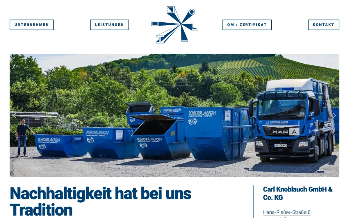 Website der Carl Knoblauch GmbH & Co. KG
