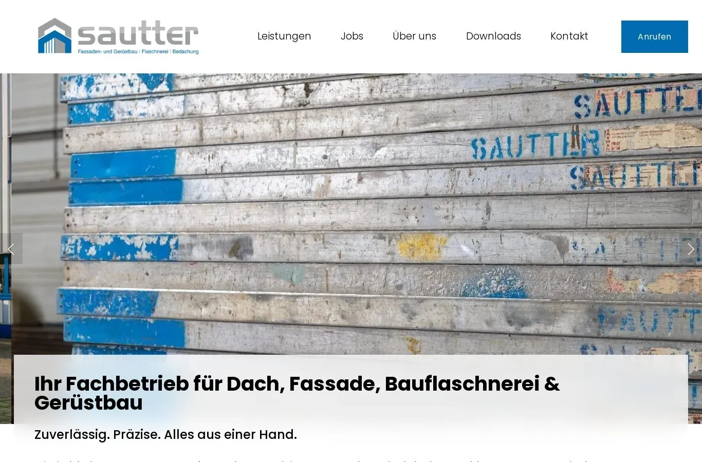 Website von Sautter GmbH